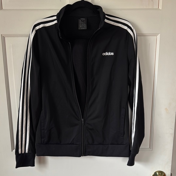 adidas Tops - Adidas Retro Black & White Athletic Sweatshirt/Jacket. Size L